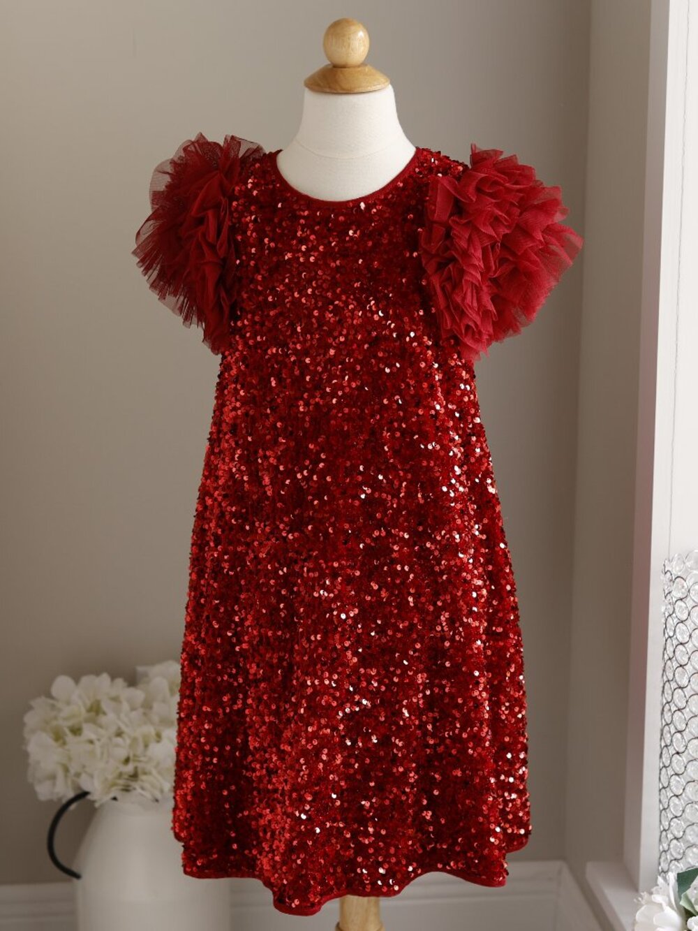Red Sequin Party Dress Recital Cruise Formal Night Special Occasion NWT Size 12